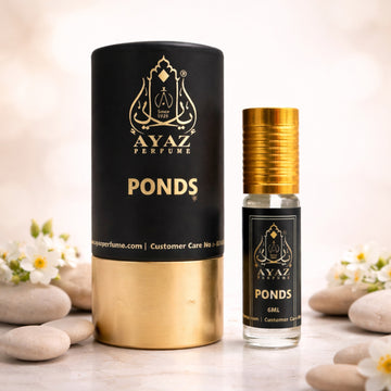 Ayaz Ponds Attar 6ML – Minty Fresh Musky Floral Long Lasting Alcohol-Free Roll-On Perfume for Men & Women