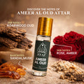 Ayaz Ameer Al Oud Attar 6ML – Long Lasting Alcohol-Free Roll-On Perfume for Men & Women
