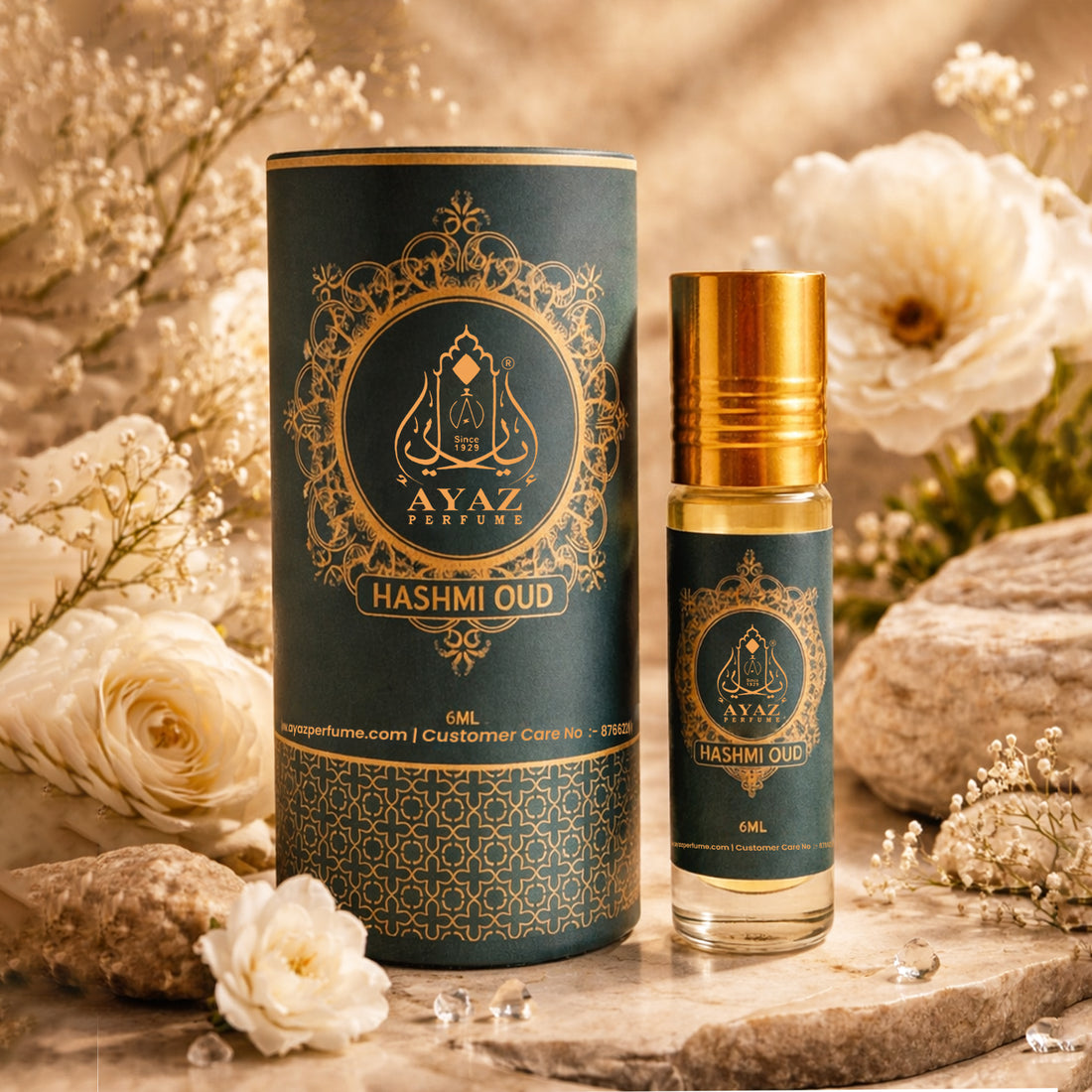Ayaz Hashmi Oud Attar 6ML – Long Lasting Alcohol-Free Roll-On Perfume for Men & Women