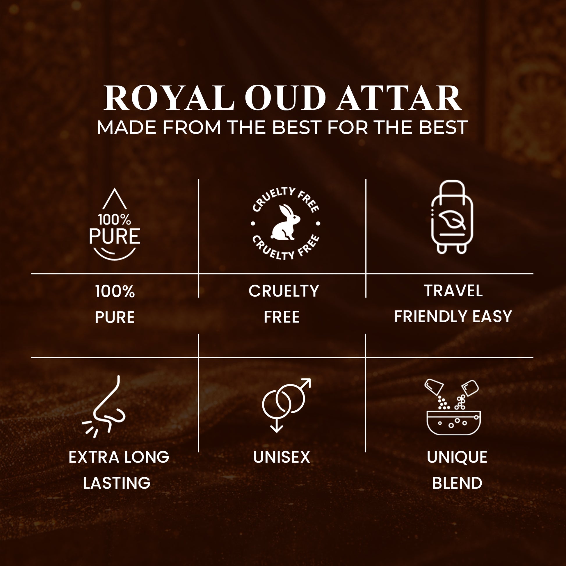 Ayaz Royal Oud Attar 6ML – Alcohol-Free Roll-On Perfume | Woody Oriental Long Lasting Fragrance for Men & Women