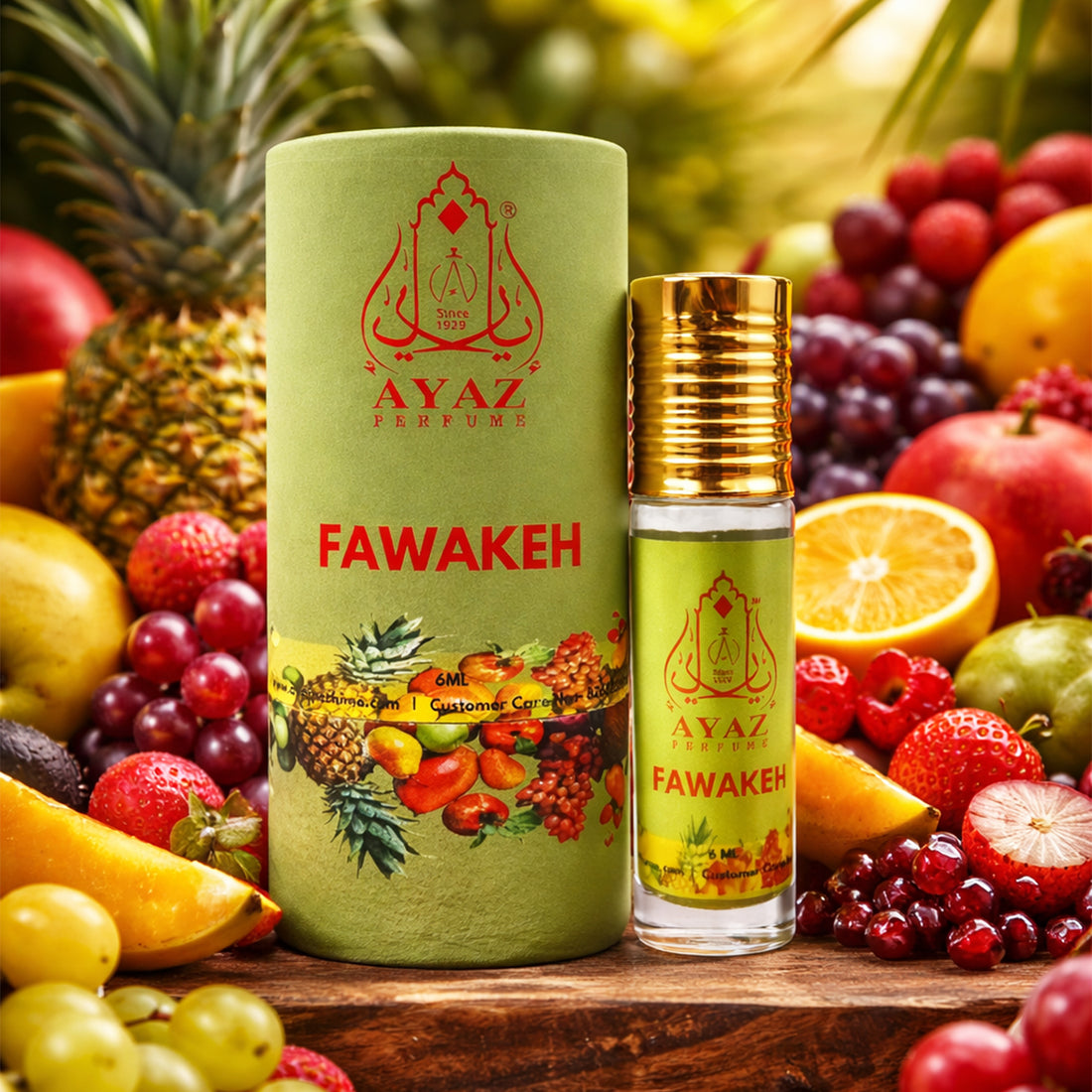 Ayaz Fawakeh Attar 6ML – Fruity Alcohol-Free Roll-On Perfume | Long Lasting Attar for Men & Women