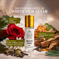 Ayaz White Oud Attar 6ML – Alcohol-Free Roll-On Perfume | Woody Floral Spicy Long Lasting Fragrance for Men & Women
