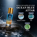 Ayaz Ameer Al Oud + Ocean Blue Attar Combo (6ML Each) | Long Lasting Alcohol-Free Perfume Oil for Men & Women