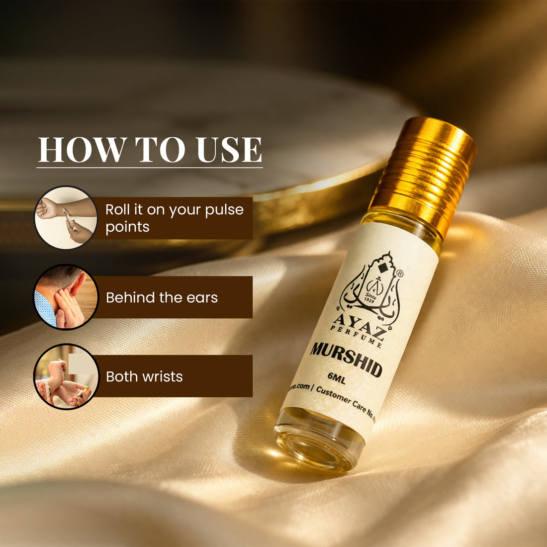 Ayaz Murshid Attar 6ML – Sweet & Fresh Long Lasting Alcohol-Free Roll-On Perfume for Men & Women