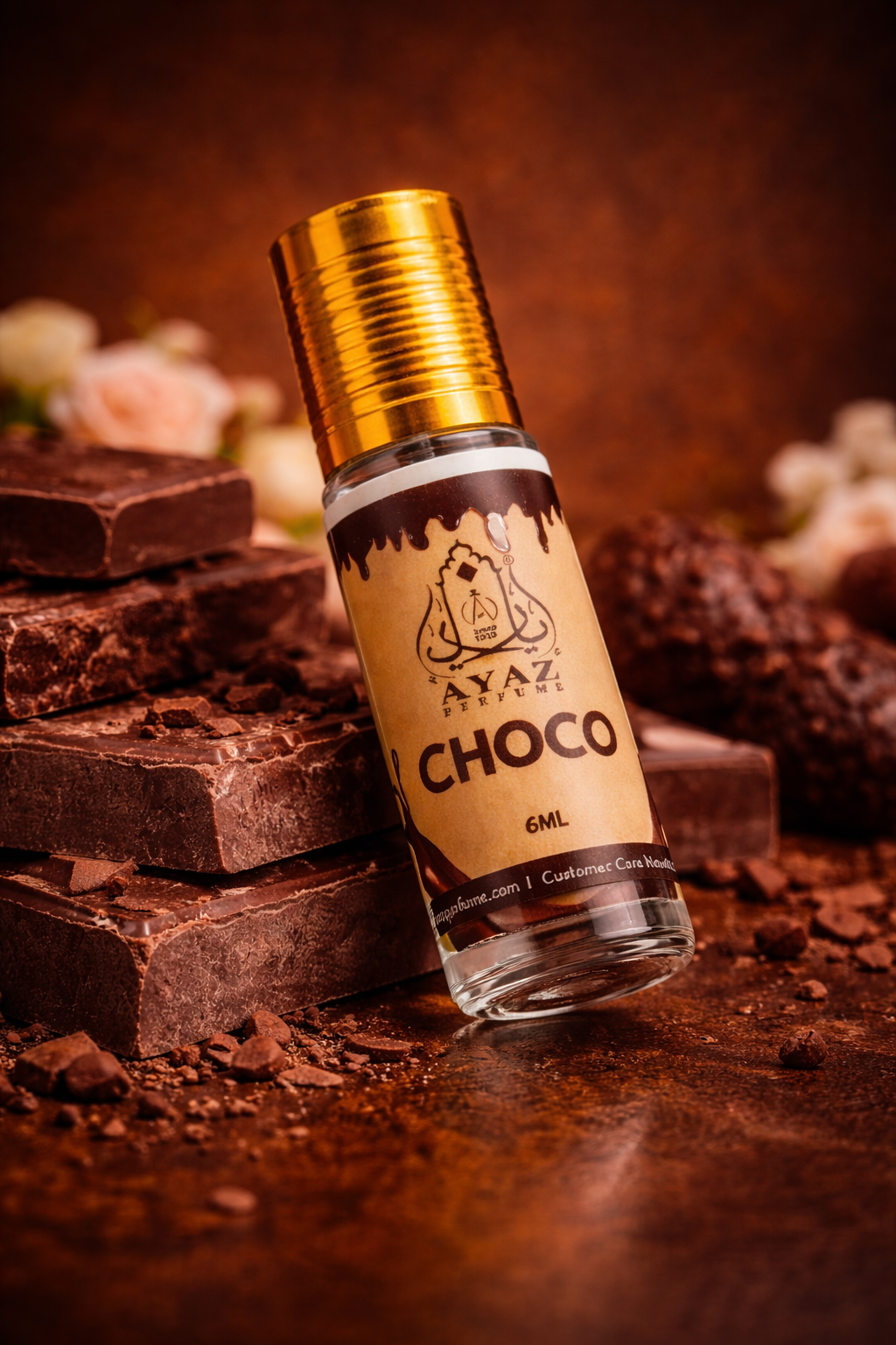 Ayaz Choco Attar 6ML – Long Lasting Alcohol-Free Roll-On Perfume for Men & Women
