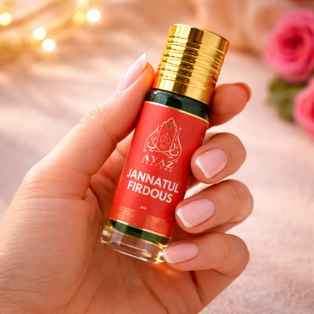 Ayaz Jannatul Firdous Attar 6ML – Long Lasting Alcohol-Free Roll-On Perfume for Men & Women