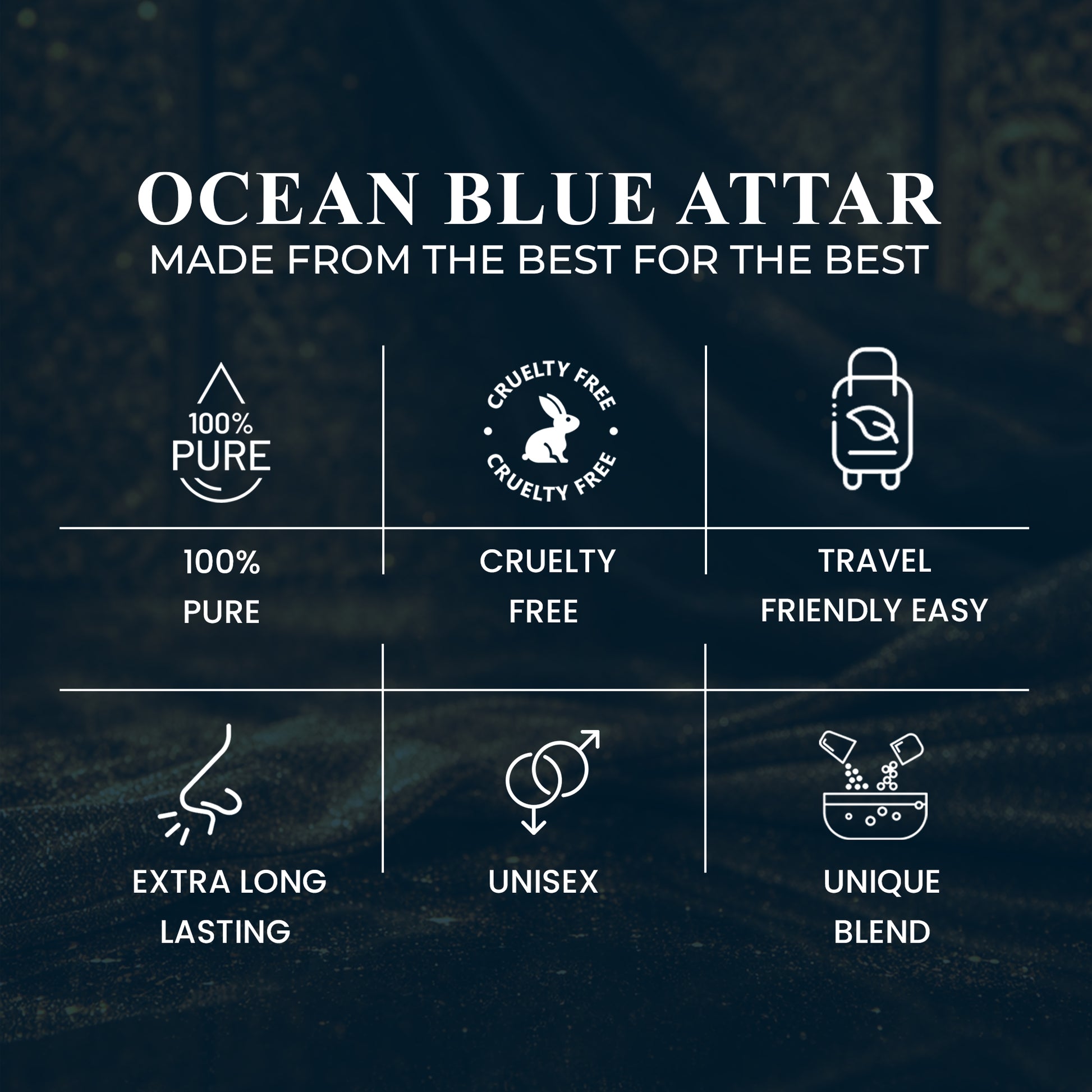 Ayaz Ocean Blue Attar 6ML – Fresh Aquatic Long Lasting Alcohol-Free Roll-On Perfume for Men & Women