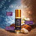 Ayaz Ameer Al Oud + Tiraaz Attar Combo (6ML Each) | Long Lasting Alcohol-Free Perfume Oil for Men & Women