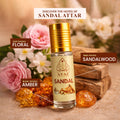 Ayaz Sandal Attar 6ML – Pure Sandalwood Alcohol-Free Roll-On | Long Lasting Attar for Men & Women