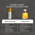 Ayaz White Oud Attar 6ML – Alcohol-Free Roll-On Perfume | Woody Floral Spicy Long Lasting Fragrance for Men & Women