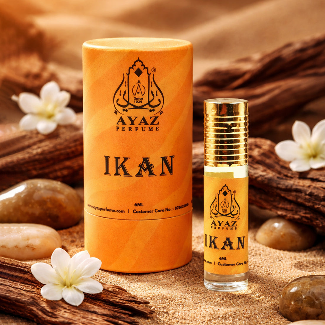 Ayaz IKAN Attar 6ML – Long Lasting Alcohol-Free Roll-On Perfume for Men & Women
