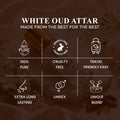 Ayaz White Oud Attar 6ML – Alcohol-Free Roll-On Perfume | Woody Floral Spicy Long Lasting Fragrance for Men & Women