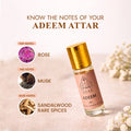 Ayaz Adeem Attar 6ML – Alcohol-Free Roll-On Perfume | Rose Floral Woody Long Lasting Fragrance for Men & Women