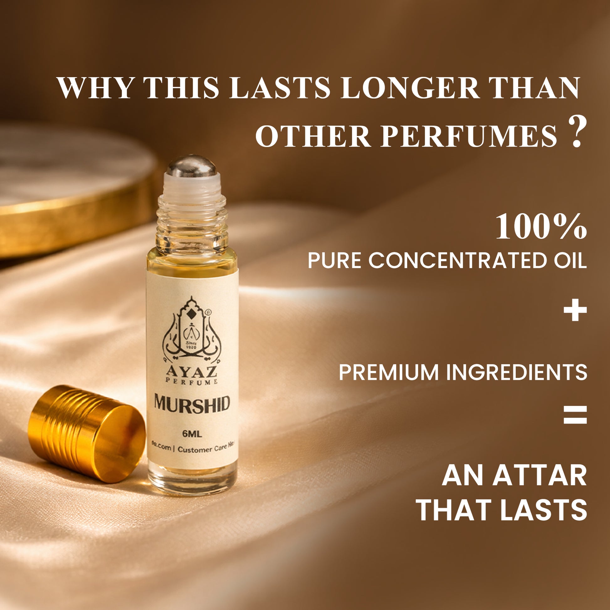 Ayaz Murshid Attar 6ML – Sweet & Fresh Long Lasting Alcohol-Free Roll-On Perfume for Men & Women