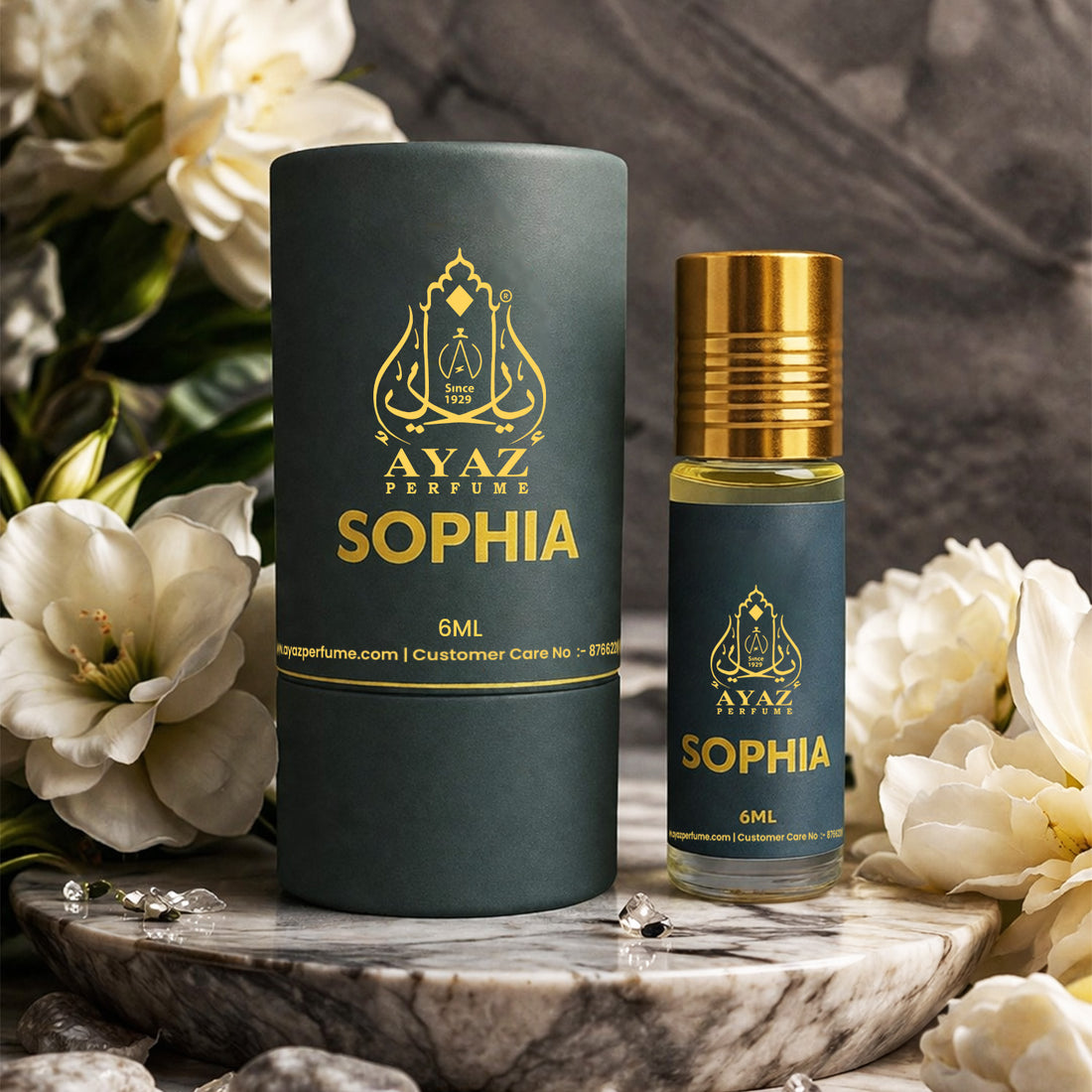 Ayaz Sophia Attar 6ML – Long Lasting Alcohol-Free Roll-On Perfume for Women & Men