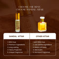 Ayaz Sandal Attar 6ML – Pure Sandalwood Alcohol-Free Roll-On | Long Lasting Attar for Men & Women