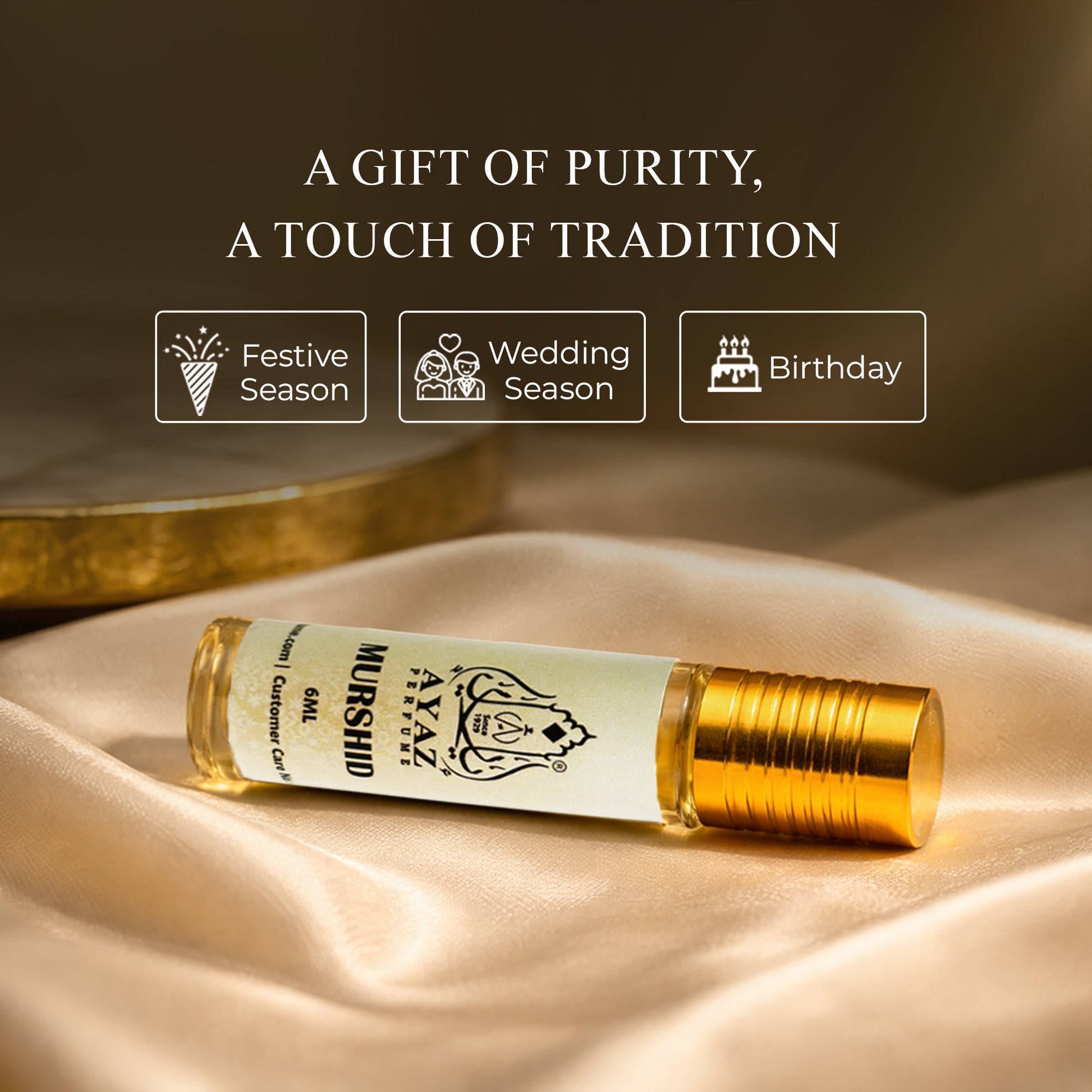 Ayaz Murshid Attar 6ML – Sweet & Fresh Long Lasting Alcohol-Free Roll-On Perfume for Men & Women