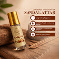 Ayaz Sandal Attar 6ML – Pure Sandalwood Alcohol-Free Roll-On | Long Lasting Attar for Men & Women