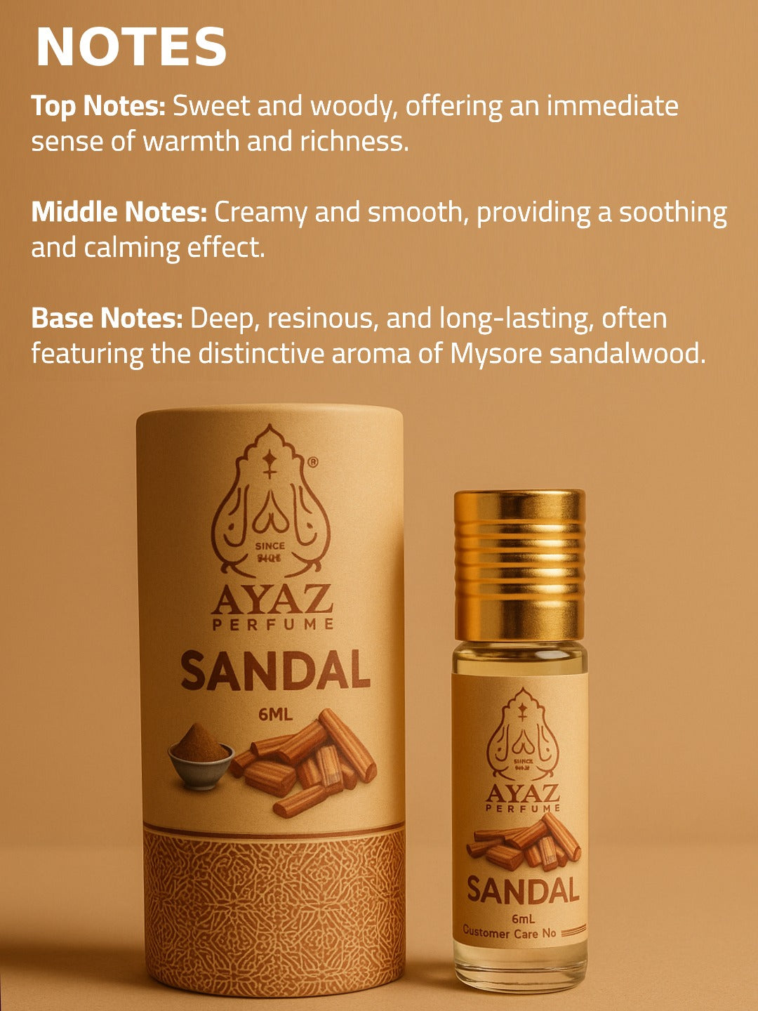 Mysore Sandal Attar Perfume Sandal – 6ml (Attar Roll On)