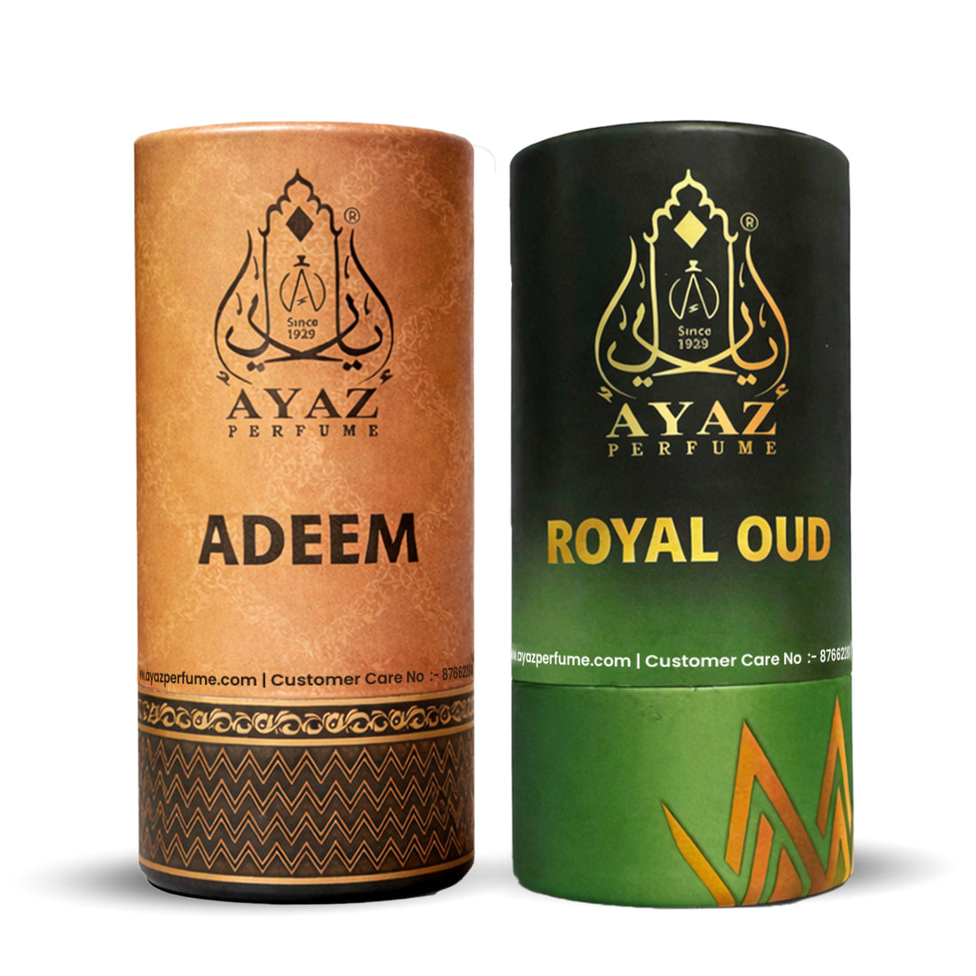 Ayaz Adeem + Royal Oud Attar Combo (6ML Each) | Long Lasting Alcohol-Free Perfume Oil for Men & Women