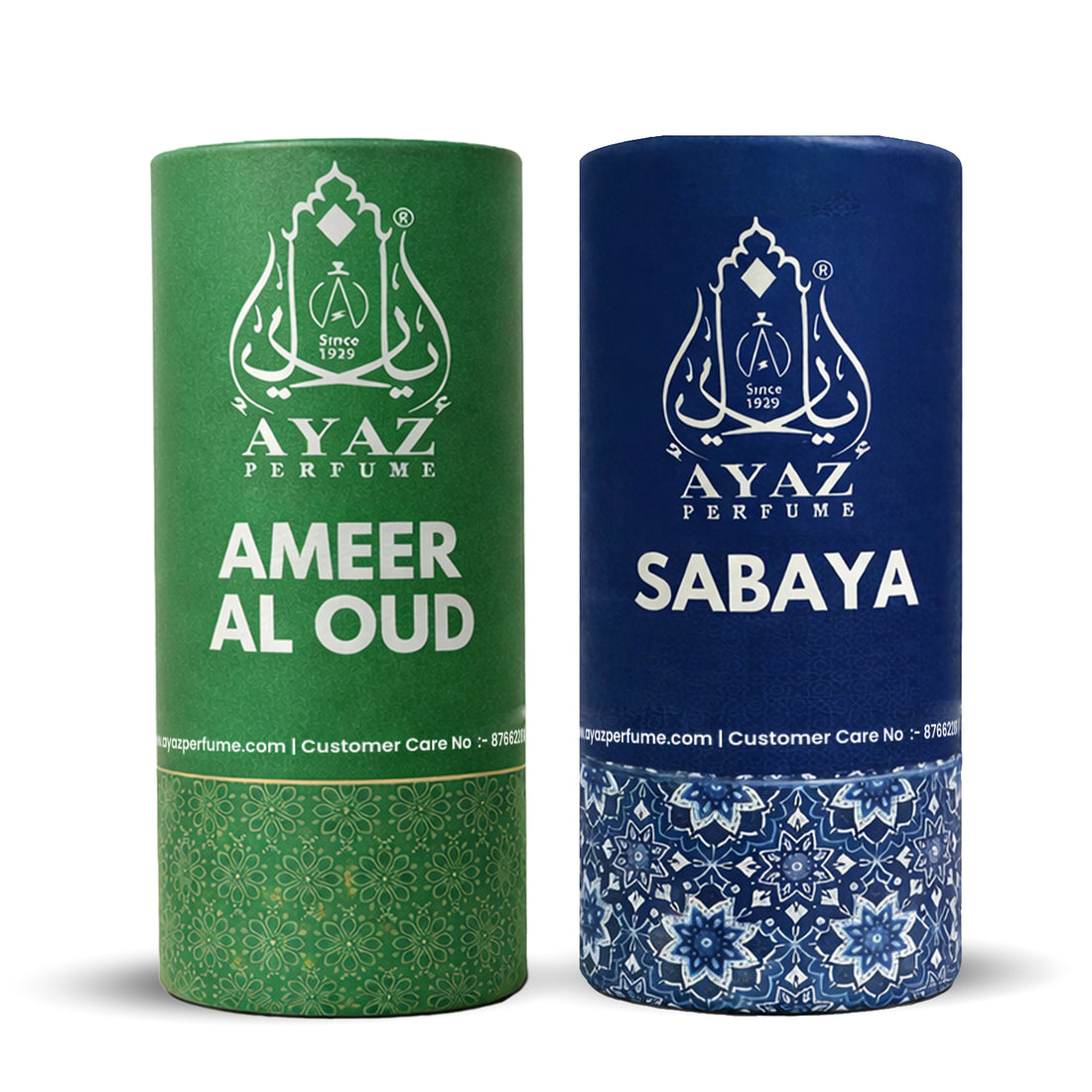 Ayaz Ameer Al Oud + Sabaya Attar Combo (6ML Each) | Long Lasting Alcohol-Free Perfume Oil for Men & Women