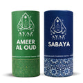 Ayaz Ameer Al Oud + Sabaya Attar Combo (6ML Each) | Long Lasting Alcohol-Free Perfume Oil for Men & Women