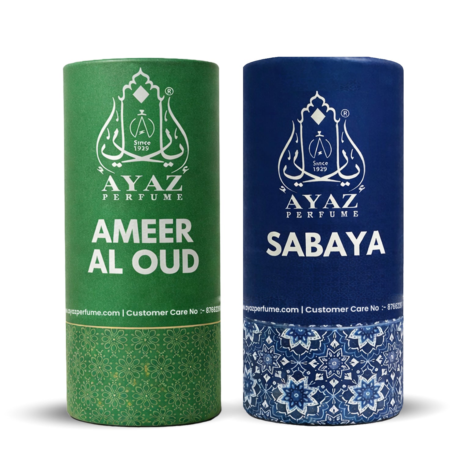 Ayaz Ameer Al Oud + Sabaya Attar Combo (6ML Each) | Long Lasting Alcohol-Free Perfume Oil for Men & Women