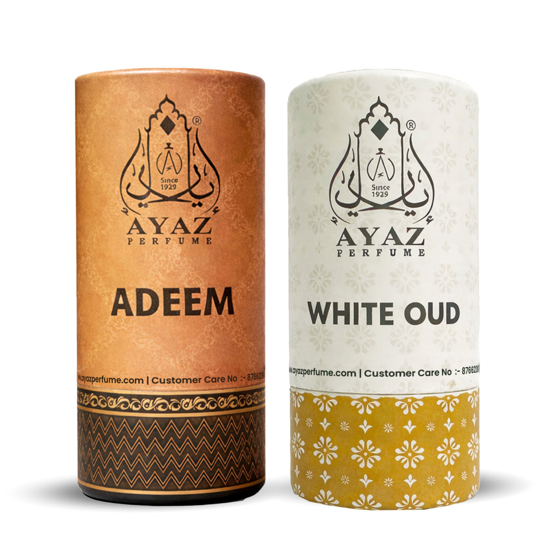 Ayaz Adeem + White Oud Attar Combo (6ML Each) | Long Lasting Alcohol-Free Perfume Oil for Men & Women