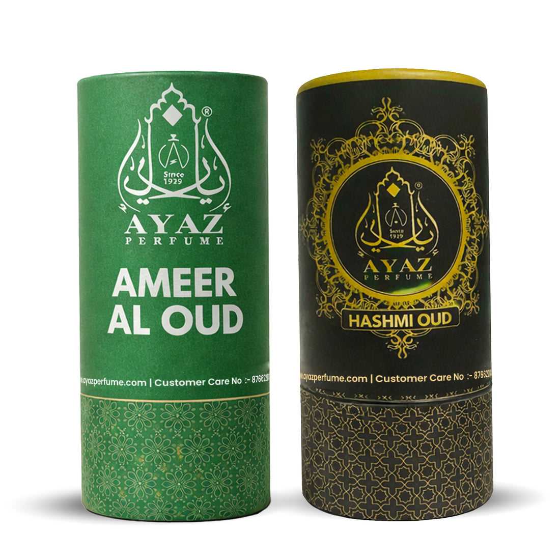 Ayaz Ameer Al Oud + Hashmi Oud Attar Combo (6ML Each) | Long Lasting Alcohol-Free Perfume Oil for Men & Women