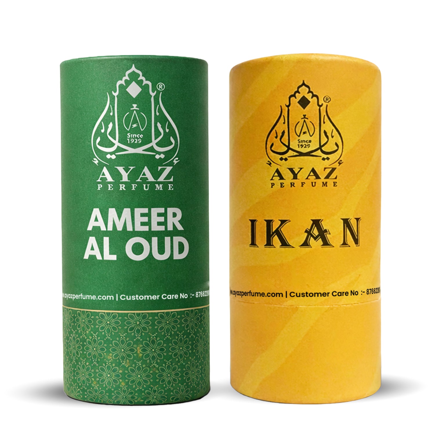 Ayaz Ameer Al Oud + Ikan Attar Combo (6ML Each) | Long Lasting Alcohol-Free Perfume Oil for Men & Women