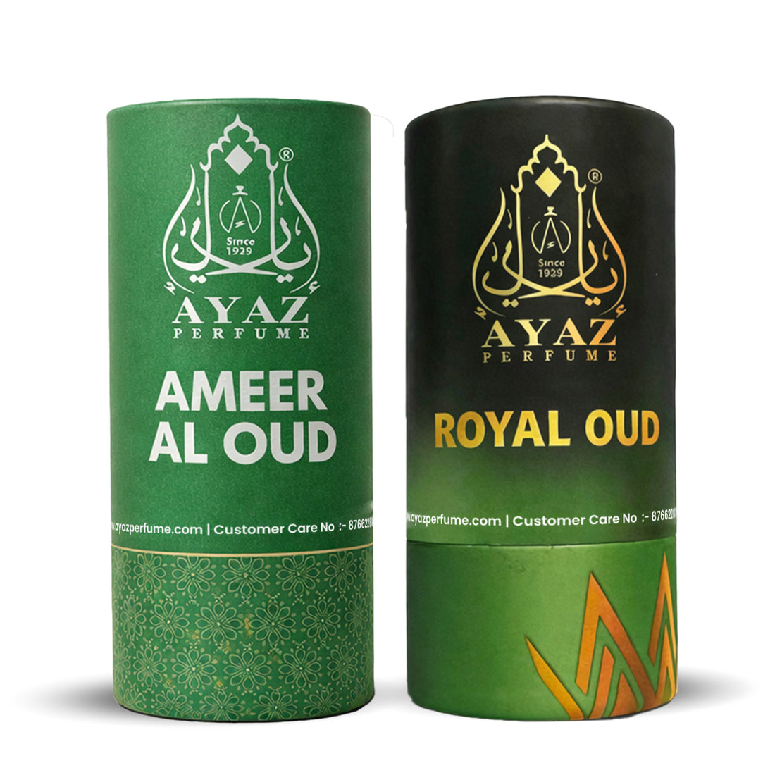 Ayaz Ameer Al Oud + Royal Oud Attar Combo (6ML Each) | Premium Long Lasting Alcohol-Free Perfume Oil for Men & Women