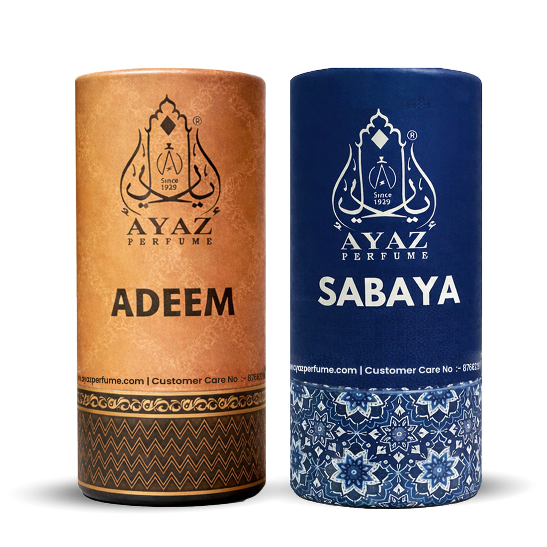Ayaz Adeem + Sabaya Attar Combo (6ML Each) | Long Lasting Alcohol-Free Perfume Oil for Men & Women