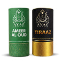 Ayaz Ameer Al Oud + Tiraaz Attar Combo (6ML Each) | Long Lasting Alcohol-Free Perfume Oil for Men & Women