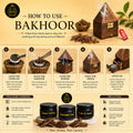 Ayaz Perfume ( Ameer Al Oud, Mukhallat Oud, Oud Al Aseel Bakhoor 40g Each ) + (1) Free Wooden Bakhoor Burner, ( Combo Pack of 3 )