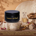 Ayaz Perfume ( Mukhallat Oud, Ameer Al Oud, Oud Al Aseel Bakhoor 40g Each ) + (1) Free Wooden Bakhoor Burner, ( Combo Pack of 3 )