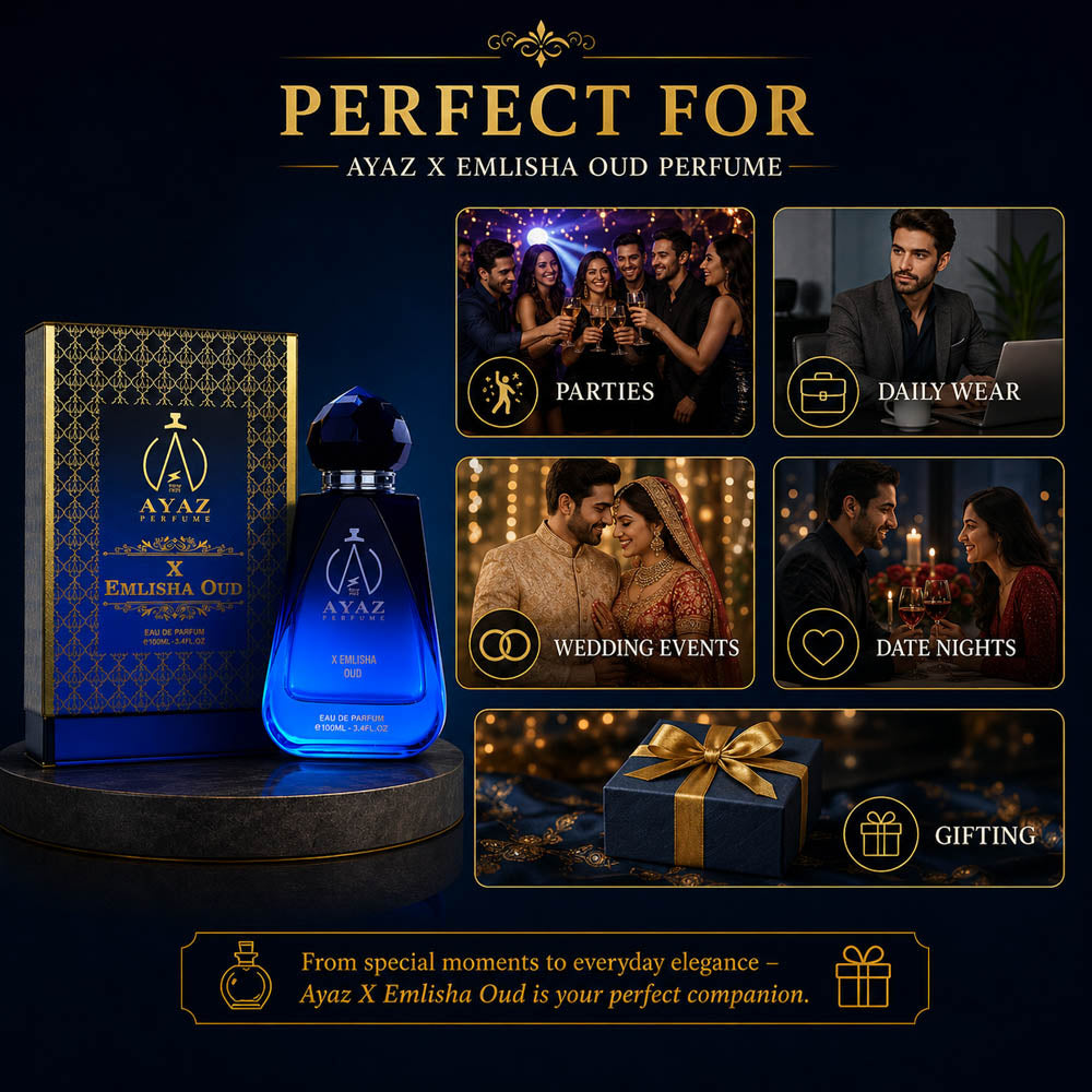 Ayaz X Emlisha Oud Eau De Parfum - Long Lasting Luxury Scent - 100ml