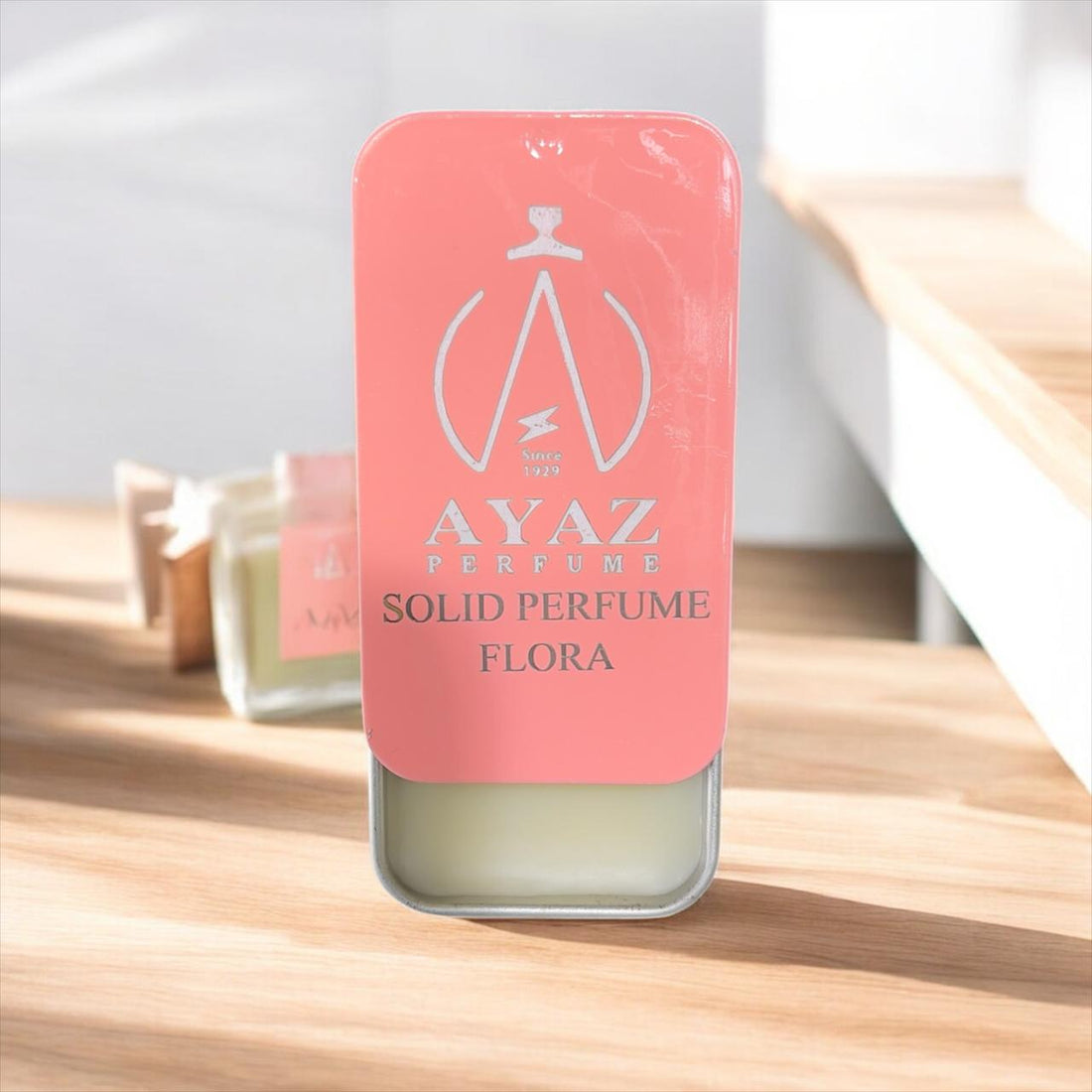 Ayaz Perfume FLORA Solid Perfume for Men & Women | Floral Romantic Fragrance | Long Lasting Solid Wax Perfume | Smooth Natural Texture | Roll-Up Slider | Strong & Lasting Fragrance | Easy to Use Gift Perfume 10g