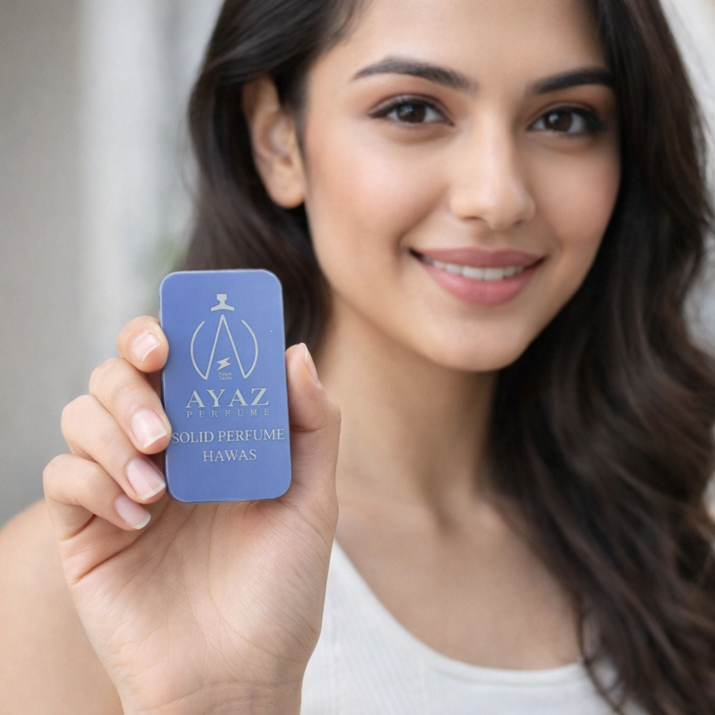 Ayaz Perfume Hawas Solid Perfume | Floral Romantic Fragrance | Long Lasting Solid Wax Perfume | Smooth Natural Texture | Roll-Up Slider | Strong & Lasting Fragrance | Easy to Use Gift Perfume for MEN & WOMEN 10g