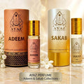 Ayaz Adeem + Sakab Attar Combo (6ML Each) | Long Lasting Alcohol-Free Perfume Oil for Men & Women