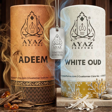 Ayaz Adeem + White Oud Attar Combo (6ML Each) | Long Lasting Alcohol-Free Perfume Oil for Men & Women
