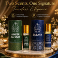 Ayaz Ameer Al Oud + Sabaya Attar Combo (6ML Each) | Long Lasting Alcohol-Free Perfume Oil for Men & Women