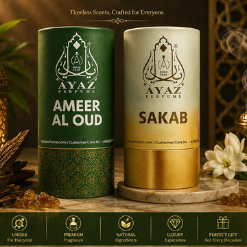 Ayaz Ameer Al Oud + Sakab Attar Combo (6ML Each) | Long Lasting Alcohol-Free Perfume Oil for Men & Women