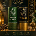 Ayaz Ameer Al Oud + Tiraaz Attar Combo (6ML Each) | Long Lasting Alcohol-Free Perfume Oil for Men & Women