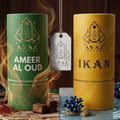 Ayaz Ameer Al Oud + Ikan Attar Combo (6ML Each) | Long Lasting Alcohol-Free Perfume Oil for Men & Women
