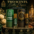 Ayaz Ameer Al Oud + Hashmi Oud Attar Combo (6ML Each) | Long Lasting Alcohol-Free Perfume Oil for Men & Women