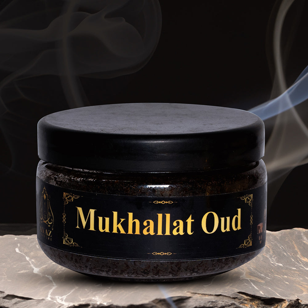 Ayaz Mukhallat Bakhoor Long Lasting Aroma | Best from Others |Perfect for Prayer Time Smell like Tobacco and Sweed And Woody Arabic, Bakhoor Wooden Chips (40, Set of 1)