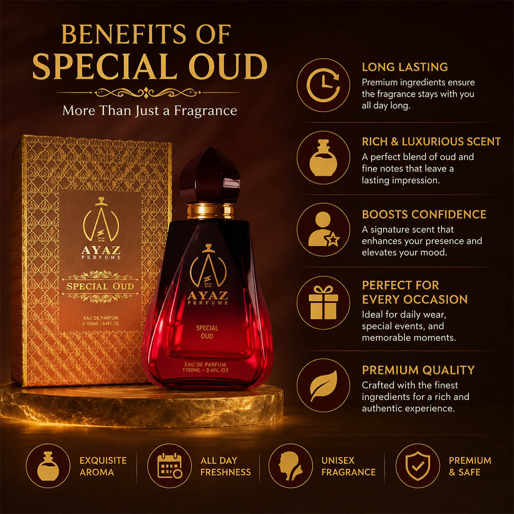 Ayaz Special Oud Eau De Parfum - Long Lasting Luxury Scent - 100ml