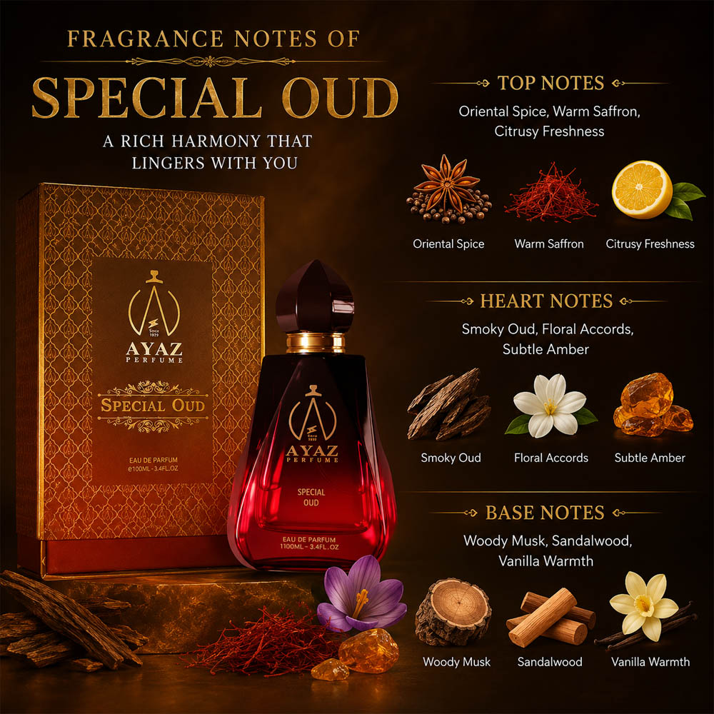 Ayaz Special Oud Eau De Parfum - Long Lasting Luxury Scent - 100ml
